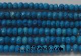 CRB107 15.5 inches 2.5*4mm faceted rondelle dyed turquoise beads