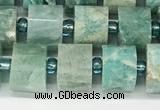 CRB1070 15.5 inches 7*9mm - 8*10mm faceted tyre amazonite beads