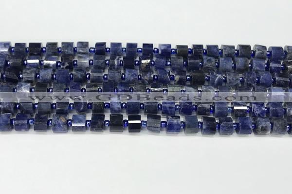 CRB1072 15.5 inches 4*6mm - 5*6mm faceted tyre sodalite beads