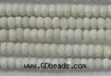 CRB109 15.5 inches 2.5*4mm faceted rondelle white agate beads