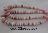 CRB1106 15.5 inches 5*8mm - 9*18mm rondelle pink opal beads