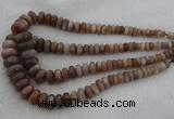 CRB1112 15.5 inches 5*8mm - 9*18mm rondelle moonstone beads