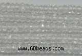 CRB112 15.5 inches 2.5*4mm faceted rondelle white crystal beads