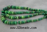 CRB1128 15.5 inches 5*8mm - 9*18mm faceted rondelle grass agate beads