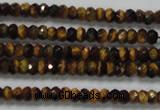 CRB116 15.5 inches 3*5mm faceted rondelle yellow tiger eye beads