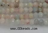 CRB1201 15.5 inches 3*4mm faceted rondelle morganite beads