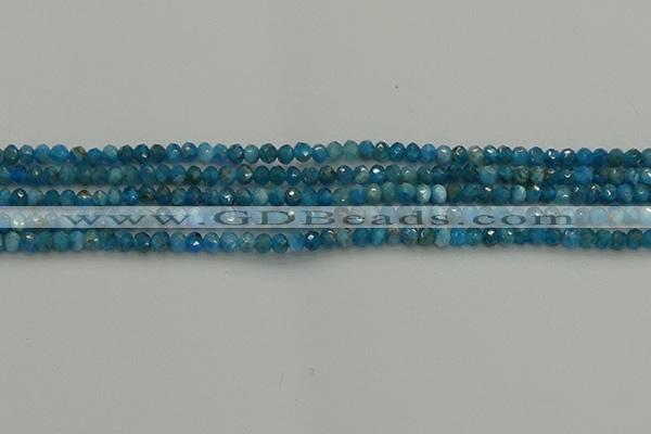 CRB1203 15.5 inches 3*4mm faceted rondelle apatite beads