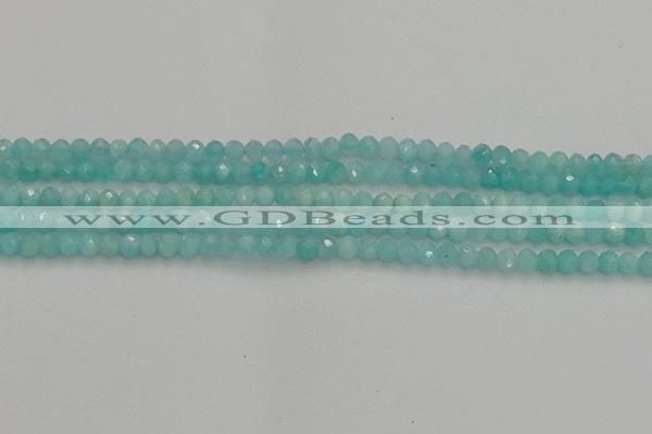 CRB1216 15.5 inches 4*6mm faceted rondelle amazonite beads