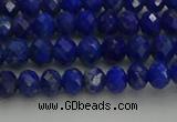 CRB1217 15.5 inches 4*6mm faceted rondelle lapis lazuli beads