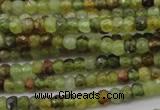 CRB122 15.5 inches 2.5*3.5mm faceted rondelle green garnet beads