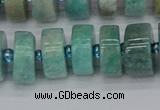 CRB1233 15.5 inches 6*12mm tyre amazonite gemstone beads