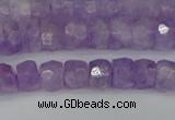 CRB1270 15.5 inches 4*6mm faceted rondelle lavender amethyst beads