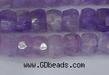 CRB1271 15.5 inches 5*8mm faceted rondelle lavender amethyst beads