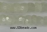 CRB1279 15.5 inches 5*8mm faceted rondelle white moonstone beads