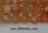 CRB1290 15.5 inches 4*6mm faceted rondelle moonstone beads