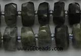 CRB1301 15.5 inches 6*10mm faceted rondelle labradorite beads