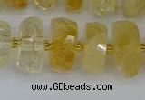 CRB1323 15.5 inches 7*14mm faceted rondelle citrine beads