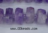 CRB1333 15.5 inches 7*14mm faceted rondelle lavender amethyst beads