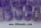 CRB1334 15.5 inches 8*16mm faceted rondelle lavender amethyst beads