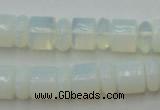 CRB135 15.5 inches 6*12mm & 10*12mm rondelle opal beads