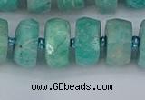 CRB1373 15.5 inches 7*14mm faceted rondelle amazonite beads