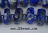 CRB1394 15.5 inches 8*16mm faceted rondelle lapis lazuli beads