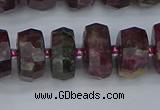 CRB1403 15.5 inches 7*14mm faceted rondelle tourmaline beads