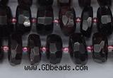 CRB1411 15.5 inches 6*10mm faceted rondelle red garnet beads