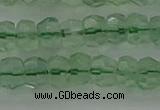 CRB1458 15.5 inches 4*6mm faceted rondelle green fluorite beads