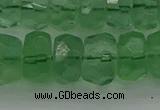 CRB1461 15.5 inches 6*12mm faceted rondelle green fluorite beads