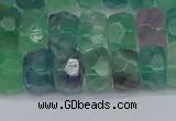 CRB1464 15.5 inches 5*8mm faceted rondelle fluorite beads