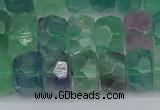 CRB1465 15.5 inches 6*10mm faceted rondelle fluorite beads