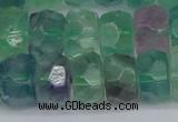 CRB1466 15.5 inches 6*12mm faceted rondelle fluorite beads