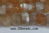 CRB1470 15.5 inches 6*10mm faceted rondelle moonstone beads