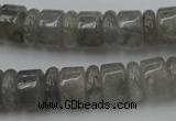 CRB178 15.5 inches 4*12mm – 8*12mm rondelle cloudy quartz beads