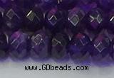 CRB1806 15.5 inches 6*10mm faceted rondelle amethyst beads