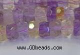 CRB1807 15.5 inches 4*6mm faceted rondelle ametrine beads