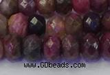 CRB1833 15.5 inches 5*8mm faceted rondelle tourmaline beads