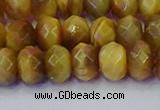 CRB1838 15.5 inches 6*10mm faceted rondelle golden tiger eye beads