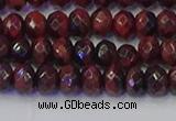 CRB1844 15.5 inches 4*6mm faceted rondelle red tiger eye beads