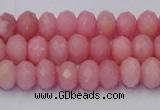 CRB1848 15.5 inches 4*6mm faceted rondelle pink opal beads