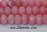 CRB1849 15.5 inches 5*8mm faceted rondelle pink opal beads