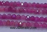 CRB1878 15.5 inches 2*3mm faceted rondelle red tourmaline beads