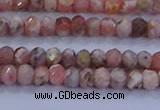 CRB1881 15.5 inches 2*3mm faceted rondelle rhodochrosite beads