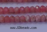 CRB1885 15.5 inches 2.5*4mm faceted rondelle rhodochrosite beads