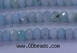 CRB1894 15.5 inches 2.5*4mm faceted rondelle larimar beads