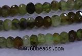 CRB1919 15.5 inches 2.5*4mm faceted rondelle green garnet beads