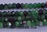 CRB1924 15.5 inches 2*3mm faceted rondelle ruby zoisite beads