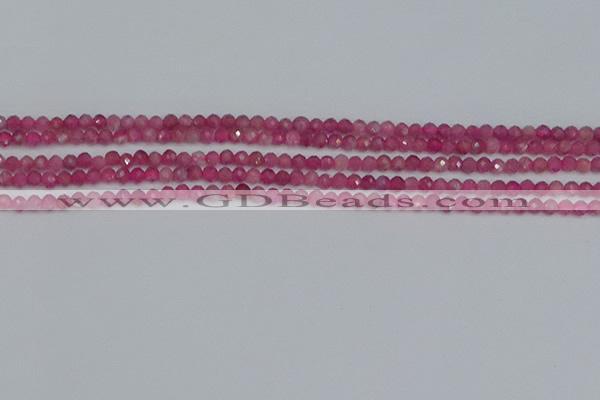 CRB1935 15.5 inches 2*3mm faceted rondelle pink tourmaline beads