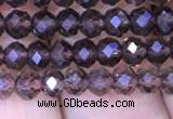 CRB1957 15.5 inches 3*4mm faceted rondelle smoky quartz beads